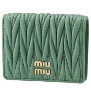 ミュウミュウ MIU MIU 財布 二つ折り マテラッセ ミニ財布 ダイヤキルティング 5MV204 2FPP 092｜asafezone