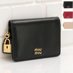 miu miu（ミュウミュウ） 三つ折り財布 マテラッセ MATELASSE レザー