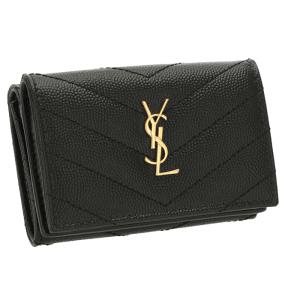 新品に近い❣️サンローラン キャビアスキン ブラック 黒　カードケース P59 SAINT LAURENT サンローラン カードケース GABY SMALL ENVELOPE WALLET