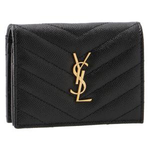 SAINT LAURENT サンローラン 二つ折り財布 レディース ブラック 668288