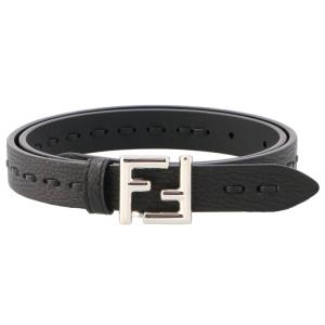 FENDI ベルト FFロゴ セレリア ステッチ レザー トップ式バックル 2cm幅 細ベルト 8C0723 ANT2 F0GXN｜asafezone