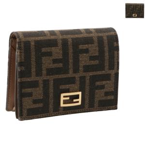 フェンディ FENDI 財布 二つ折り ミニ財布  FFロゴ BAGUETTE バゲット 二つ折り財布 8M0420 A98P｜asafezone