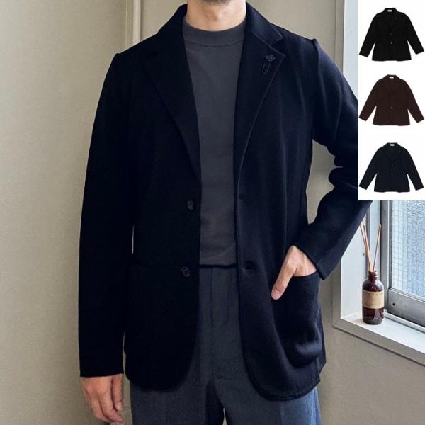 【並行輸入品】 ラルディーニ LARDINI メンズ ニットジャケット 2つボタン ウール100% ...