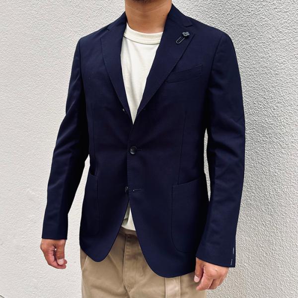 【並行輸入品】 LARDINI メンズ テーラードジャケット ネイビー JAPAN FIT ADVA...