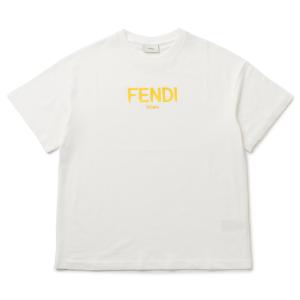 フェンディ FENDI 大人もOK キッズ Tシャツ FENDI ROMA ロゴプリント 半袖シャツ カットソー JUI137 7AJ F0TU9｜asafezone