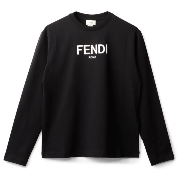 フェンディ FENDI 大人もOK キッズ ロングTシャツ FENDI ROMA ロゴ クルーネック...