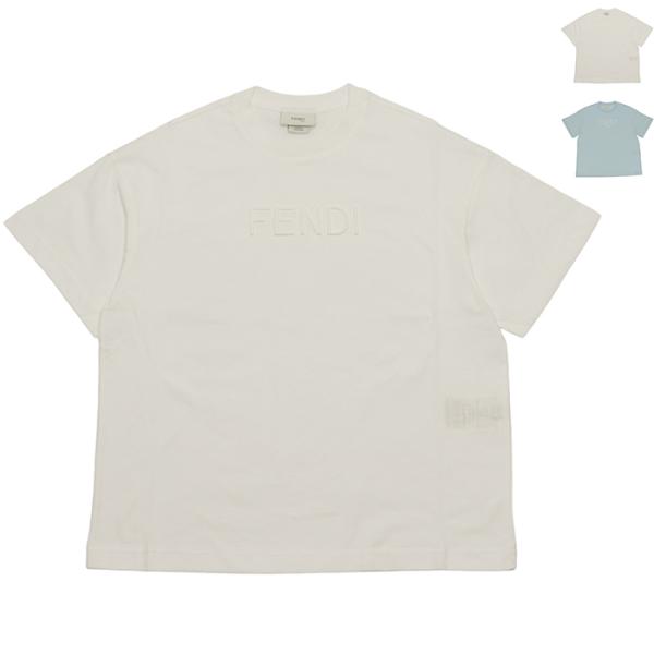 【並行輸入品】 フェンディ FENDI 大人もOK キッズ Tシャツ FENDI ROMA ロゴ ク...