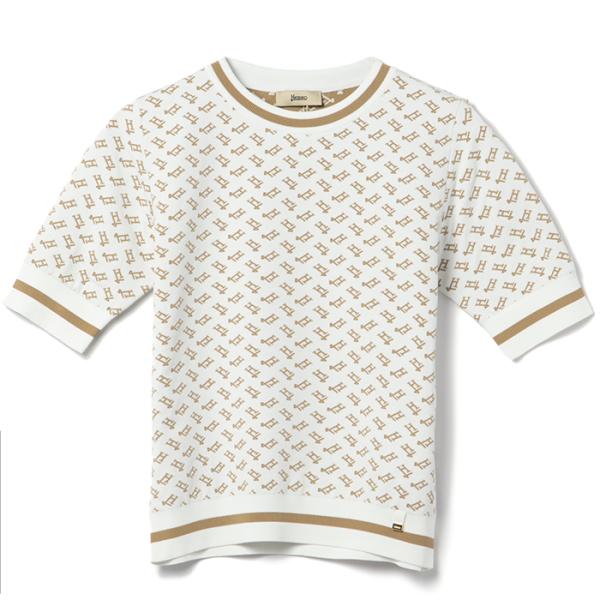 ヘルノ HERNO 半袖ニット Tシャツ ENDLESS VISCOSE MONOGRAM サマーニ...