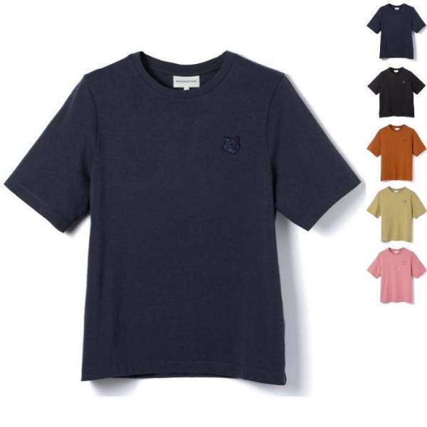 メゾン キツネ MAISON KITSUNE Tシャツ レディース ボールドフォックスヘッド パッチ...