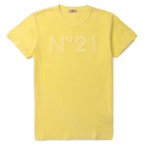 ヌメロ ヴェントゥーノ N°21 大人もOK キッズ Tシャツ ロゴ クルーネック スウェットシャツ Tシャツ/カットソー N21582 N0263 0N207｜asafezone