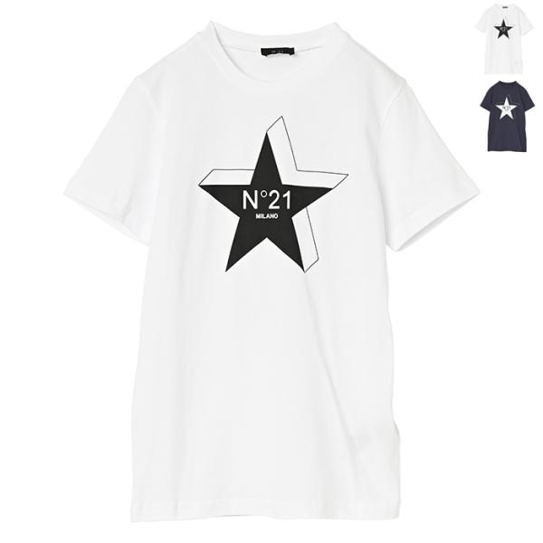 【並行輸入品】 N°21 大人もOK キッズ Tシャツ スターロゴプリント クルーネック 半袖 N2...