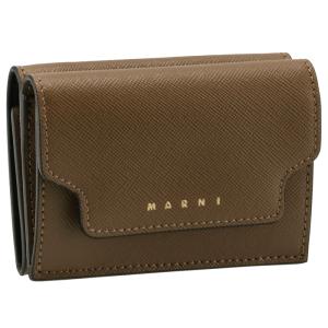 マルニ MARNI 財布 三つ折り ミニ財布 サフィアーノレザー 三つ折り財布 PFMOW02U07 LV520 Z472N