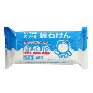 シャボン玉石けん スノール 純石けん 無添加 エリそで 部分洗い 洗濯石? 固形 180g ナチュラ...