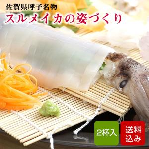 イカ 姿造り スルメイカ 2杯 刺身 玄界灘 おつまみ 海鮮