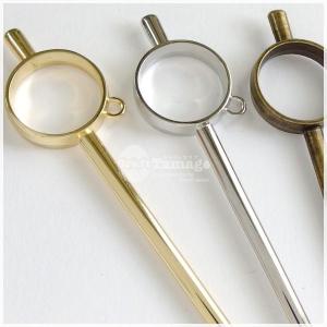 1本】かんざし金具 ネジ式 とんぼ玉用 簪 パーツ 約15cm ゴールド