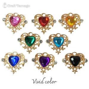 チャームパーツ プレゼントボックス ガラス ワイヤーチャーム 2個 資材