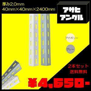 L型アングル2本セット/スチールラック支柱/スチール棚支柱/穴あき