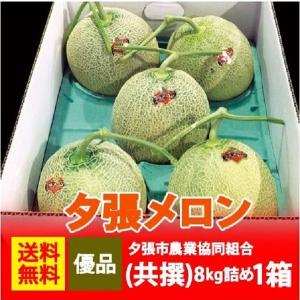 夕張メロン 送料無料 2玉 (1.9kg〜2.0kg×2) 化粧箱入 夕張 メロン 大玉