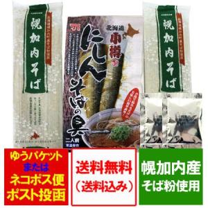 そば セット 幌加内そば 乾麺(三割そば) 250g×2袋・にしん蕎麦の具 1袋・お試し 幌加内 そばつゆ 付 価格 1342円 ほろかない そば｜asahikawajyogai