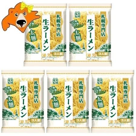 札幌ラーメン 生ラーメン 送料無料 札幌 ラーメン 生 ラーメン 太麺 1袋(3食入)×5袋 生麺 ...