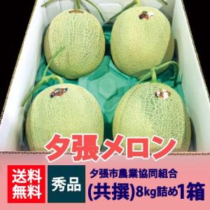 夕張市農協直送 共撰品 夕張メロン秀品特大(約2.0kg) 4玉1箱【送料無料