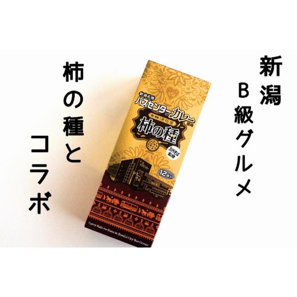 【新潟名物】バスセンターのカレー風味　柿の種　万代そば監修　10g 12袋入