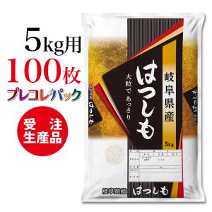 米袋 和紙　受注生産（プレコレパック） 岐阜県産はつしも　5kg用×100枚｜asahipac