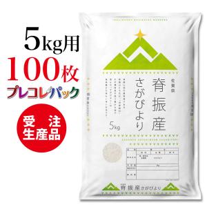 米袋 和紙　受注生産（プレコレパック）佐賀県背振産さがびより　5kg用×100枚｜asahipac