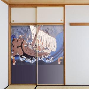 アサヒペン 浮世絵 ふすま紙 歌川国芳 相馬の古内裏 2枚1組 水で貼る