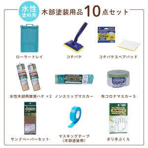 塗装用品セット 塗装道具 木部塗装 コテバケ1...の詳細画像1