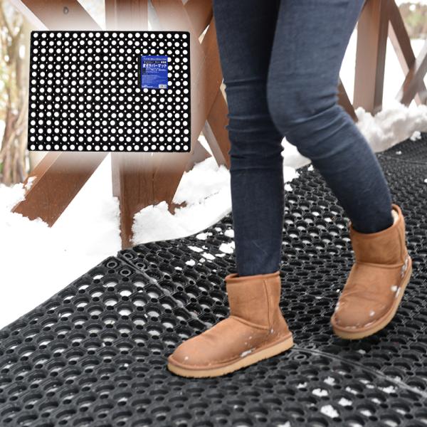 有孔ラバーマット ゴムマット 約60cmｘ80cmｘ2.2cm RM-6080 屋外 駐車場 雪道 ...