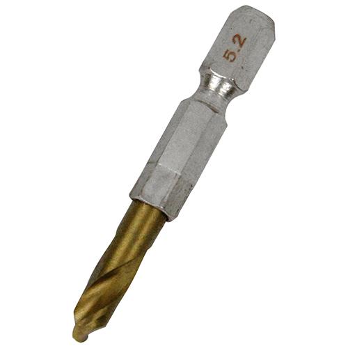 SK11 六角軸チタンコーティング鉄ドリル 極短 (メチャみじ) 5.2mm 藤原産業