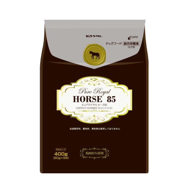 ピュアロイヤル ホース85 400g (80gずつの個包装) セミモイストドッグフード 総合栄養食 ...