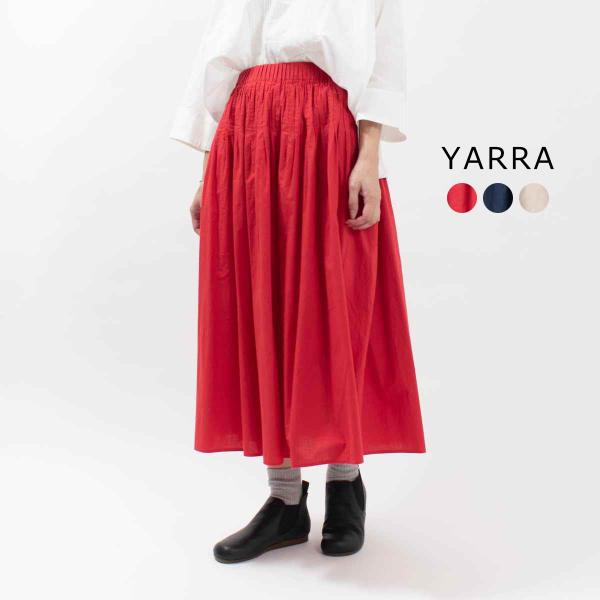 YARRA　ヤラ INDIAコットンピンタックスカート 1446-211 ナチュラル ファッション ...