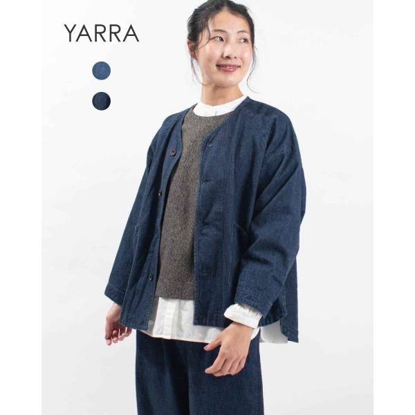 YARRA ヤラ リネン混ドルマンデニムジャケット 1547-237 レディース アウター ジャケッ...
