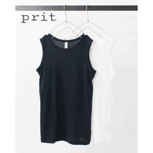 prit プリット 48/1リサイクルヴィンテージ天竺ノースリーブ P92562 タンクトップ イン...