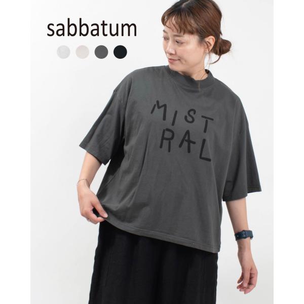 sabbatum サバタム BD30/1天竺（アメリカンドライ）半袖プリントTee[MISTRAL]...