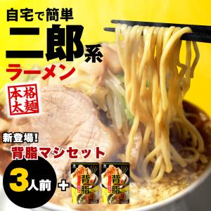 二郎系ラーメン 3食 背脂マシセット 二郎 二郎系 ラーメン ラーメン二郎 次郎系 お取り寄せ らーめん インスタント 麺 食品 送料無料 ポイント消化