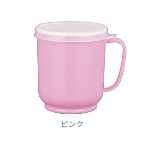フタ付カラーコップ 日本製 ピンク 子供 介護 プラコップ 桃色 介護用  