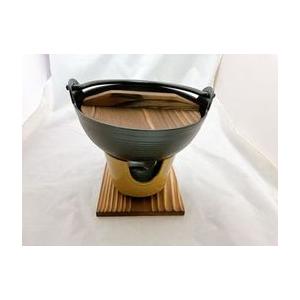 15cm 蓋付鍋 一人鍋用 ミニコンロセット 黒 寄せ鍋セット 火入れ敷板セット 一人用 一人鍋 卓上コンロ ひとり鍋 ソロ鍋 飲食店 懐石料理 シンプル 無地 ブラック