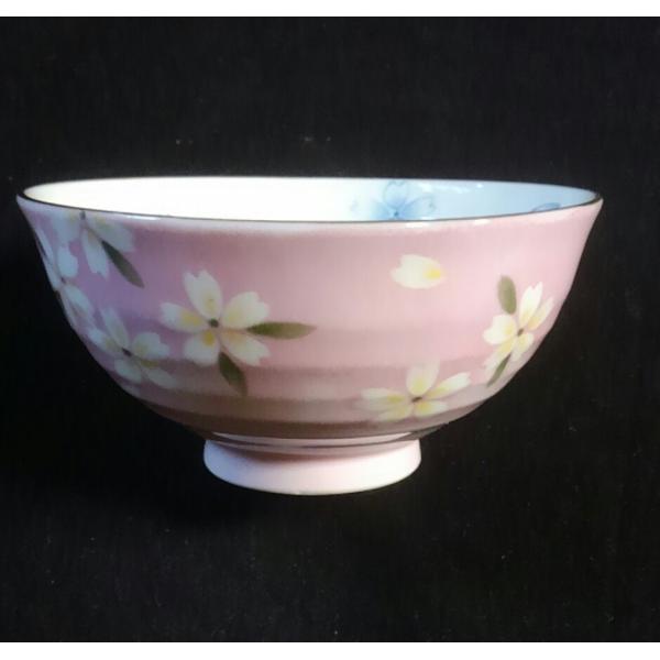 京桜 お茶碗 ピンク 美濃焼 和食器 花柄食器 飯碗 ご飯 茶碗 かわいい 日本製 レストラン 飲食...