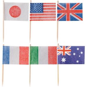 ランチ旗100本入 万国旗 万博 関西万博 オリンピック 応援 業務用 お子様ランチ イギリス フラ...
