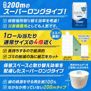 トイレットペーパー 200m×6R シングル ...の詳細画像3