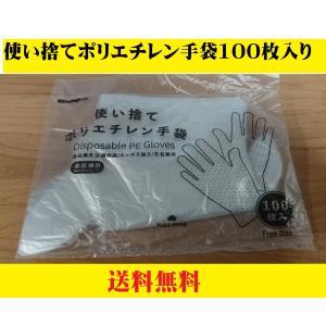 ポリ手袋 ポリエチレン手袋 使い捨て手袋 100枚入 エンボス手袋 クリア 左右兼用 ポイント消化