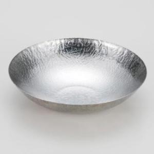 あられ鍋 冷やし鉢 鍋 ステンレス 新都鍋 本体のみ 中 重なる 無地 銀色 軽い スタッキング シ...