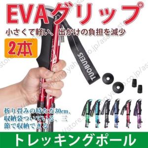 　トレッキングポール 折り畳み 二本セット 登山ストック