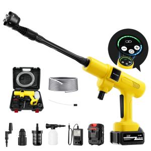 【2024新登場強化版】高圧洗浄機 コードレス 充電式 20000mAh バッテリー マキタ互換バッテリー 残量表示 洗車店監修 750W自吸式 噴