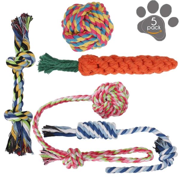 SUSWIM 犬ロープおもちゃ 犬おもちゃ 犬用玩具 噛むおもちゃ ペット用 コットン ストレス解消...