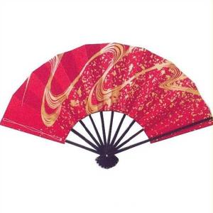 舞扇子 赤黒銀杏 金銀箔 日本舞踊 扇 舞扇子 日本舞踊・踊り用 29cm 銀もみ 模様 黒塗 箱なし : おどり用品