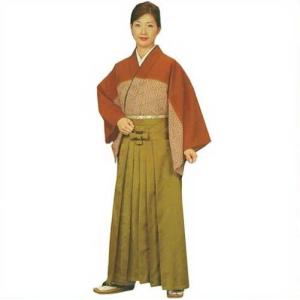 袴 金襴 菱柄 大 2尺3寸 88cm 金蘭袴 （s踊8633） 馬乗り仕立て 踊り袴
